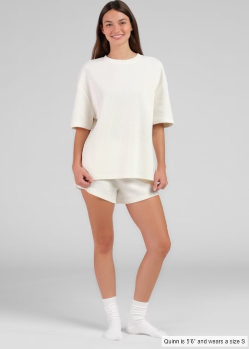 Comfrt Waffle Lounge Set White Dove