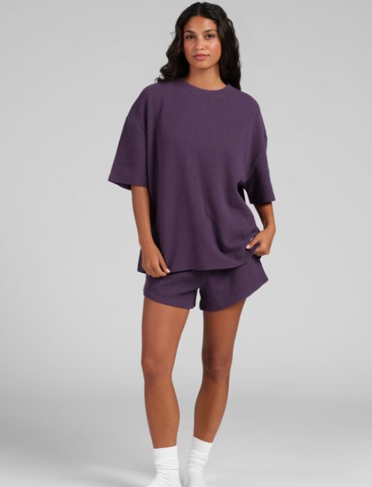Comfrt Waffle Lounge Tee Wine